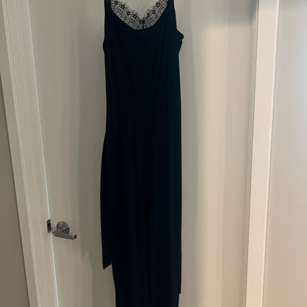 Express Black Jumpsuit with Lace Detail